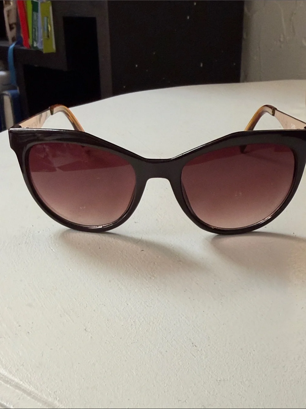 Brown Frame Sunglasses with Brown-Tinted Lenses